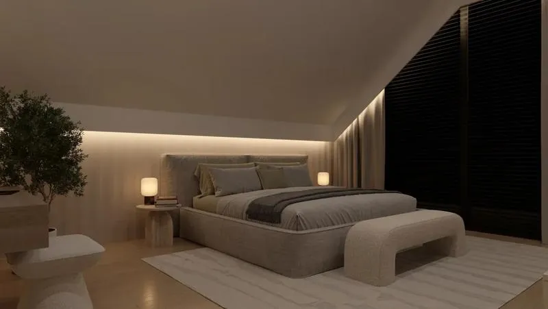 Oświetlenie i kolory w sypialni